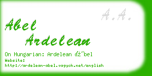 abel ardelean business card